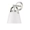 Z-Lite Z-Studio 1 Light Wall Sconce, Matte White 726-1S-MW+BN - alternate 4